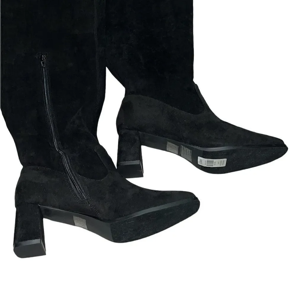 FTF Over-The-Knee Wide-Width/Wide-Calf Faux-Suede Boots